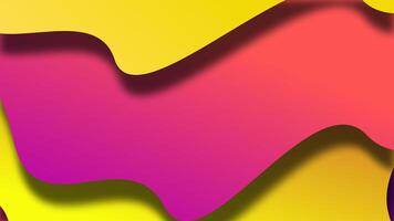 Abstract papercut animation wave shape multicolor background video