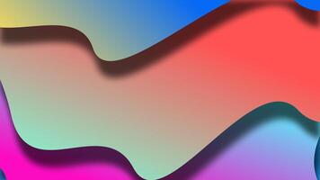 Abstract papercut animation wave shape multicolor background video