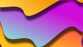 astratto papercut animazione onda forma multicolore sfondo video