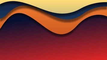 Abstract papercut animation wave shape multicolor background video