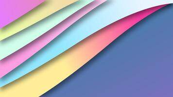astratto papercut animazione onda forma multicolore sfondo video