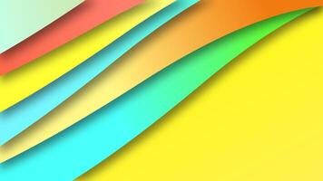 Abstract papercut animation wave shape multicolor background video