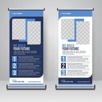 Corporate rollup or X banner design template vector