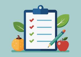 Nutrition and Diet Plan on White Background vector