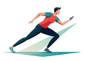 Exercise and Fitness Routine on White Background vector