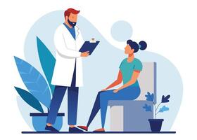 Wellness Checkup on White Background vector