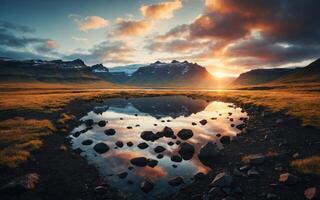 AI generated Breathtaking views of Iceland photo