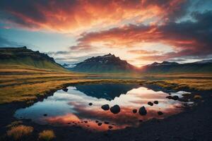 AI generated Breathtaking views of Iceland photo