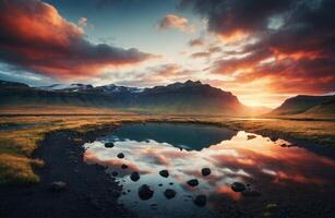 AI generated Breathtaking views of Iceland photo