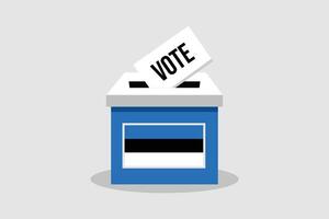 Estonia Ballot Box Flat and minimalist vector illustration concept. Vote Conceptual Art. Elections.