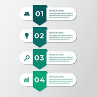 Business infographic template with 4 step vector