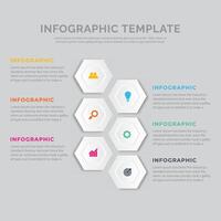 Infographic template design 4 step with icon vector