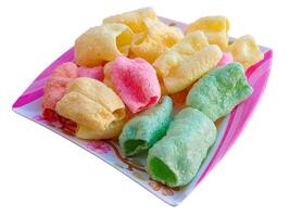 Handmade Colorful and Tasty Prawn Cracker - Crunchy and Salty Snacks photo