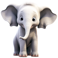 AI generated Cartoon Elephant baby elephant png