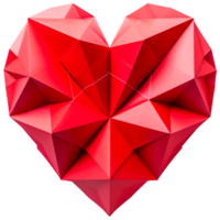 ai generato cuore sagomato carta origami png