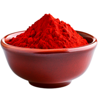 AI generated Chilly powder with red chilly in clay pots png
