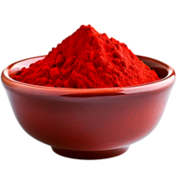 AI generated Chilly powder with red chilly in clay pots png