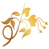 gouden abstract filigraan bloem voor papier Hoes decoratie png
