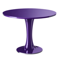 AI generated Modern purple round table isolated on transparent background png