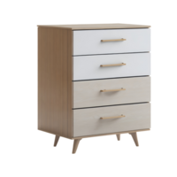 AI generated Modern chest drawer isolated on transparent background png