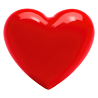 AI generated Red heart isolated on transparent background png