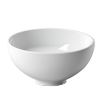 AI generated Empty ceramic white bowl isolated on transparent background png