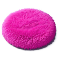 AI generated Pink fluffy small carpet isolated on transparent background png