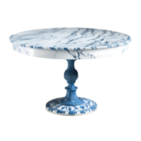 AI generated Pedestal marble table isolated on transparent background png