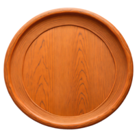 AI generated Empty wooden plate isolated on transparent background png