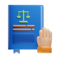 3D Illustration Law oath png