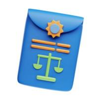 3D Illustration Law subpoena png