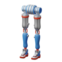 3d illustrazione robot tecnologia robot gamba png