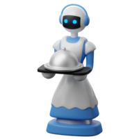 3d illustration robot La technologie robot serveur png