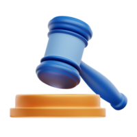 3D Illustration Law gavel png