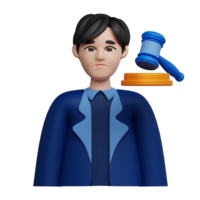 3D Illustration Law defendant male png