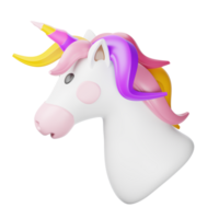 3d fantasia illustrazione unicorno png