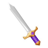 3d fantasia ilustração espada png