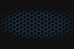 Abstract 3d rendering of futuristic surface with hexagons. Blue sci-fi background. photo