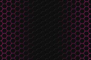 Abstract 3d rendering of futuristic surface with hexagons. Dark red sci-fi background. photo