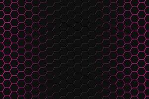 Abstract 3d rendering of futuristic surface with hexagons. Dark red sci-fi background. photo