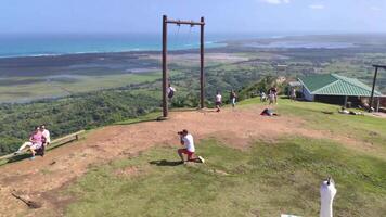 MONTANA REDONDA DOMINICAN REPUBLIC 3 JANUARY 2020 Panorama of Montana Redonda in the Dominican Republic video