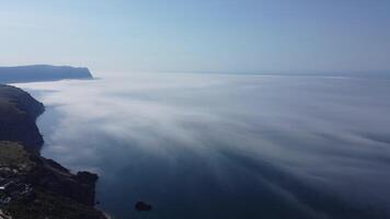 astratto aereo natura estate oceano tramonto mare e cielo sfondo. naturale cielo composizione. elemento di design. cielo sostituzione per compositi. vacanza, vacanza e ricreativo bandiera concetto video