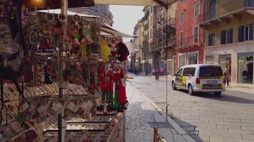 Verona Italien 11 September 2020 Straße Markt auf Piazza BH im Verona im Italien video