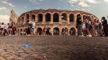 VERONA ITALY 11 SEPTEMBER 2020 Time Lapse of view of Arena in Verona Italy video