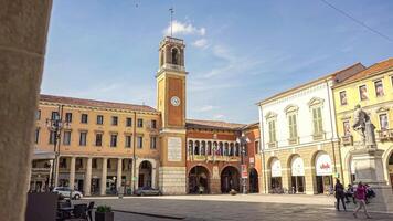 ROVIGO ITALY 14 APRIL 2022 Giuseppe Garibaldi Square in Rovigo an historical italian city video