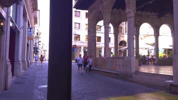 TREVISO ITALY 13 AUGUST 2020 Loggia dei Cavalieri in Treviso a famous building in the historical city center video