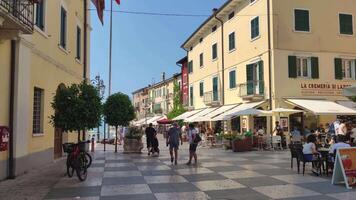 LAZISE ITALY 16 SEPTEMBER 2020 Square of Lazise in Italy video