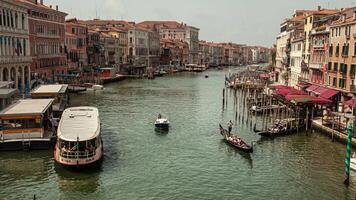 Venise Italie 5 juillet 2020 canal grande paysage dans Venise dans temps laps video