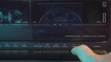 Play music cassette video