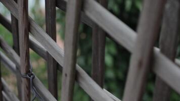 Wooden fence detail video